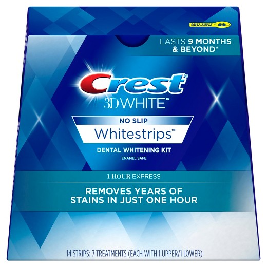 Crest Whitestrips 3D 1-Hour Express, 7 plicuri pentru albirea dintilor