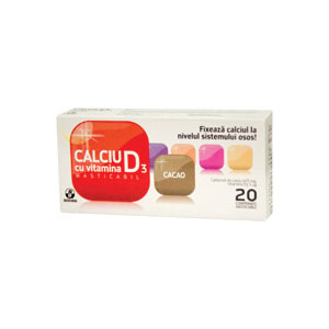 Calciu cu vitamina D3 cacao