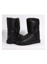 Cizme UGG Clasic Buton Negru Metalizat