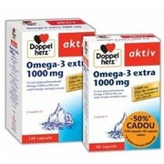 Doppelherz Aktiv Omega 3 extra 1000 mg (120 capsule + 60 capsule cadou)﻿