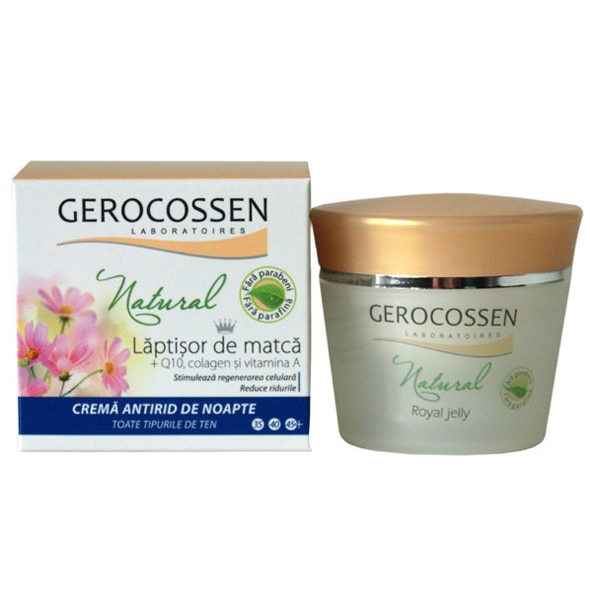 Gerocossen Natural Laptisor de matca - Crema antirid de noapte 50 ml