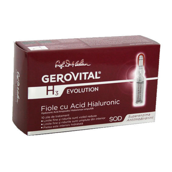 Gerovital Fiole cu Acid Hialuronic  10 fiole