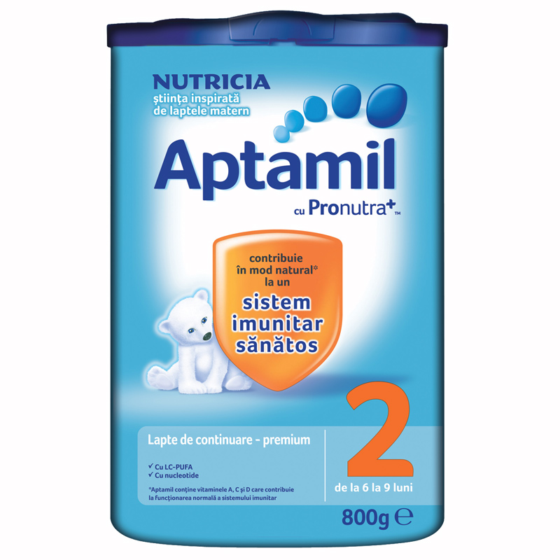 Milupa Lapte praf pentru bebelusi Aptamil 2 800gr