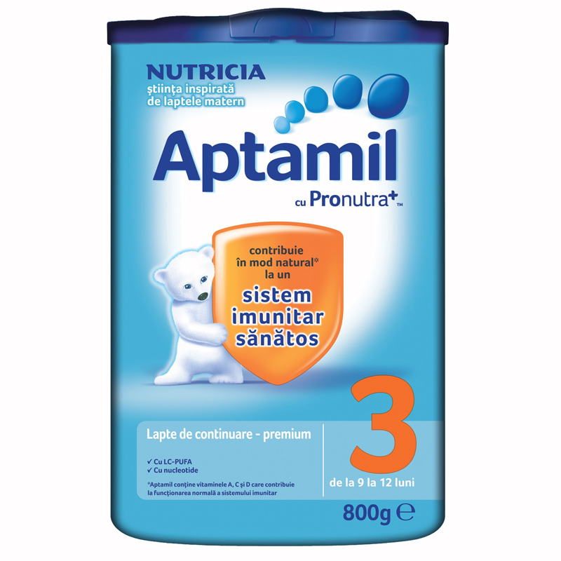 Milupa Lapte praf pentru bebelusi Aptamil 3 800 gr