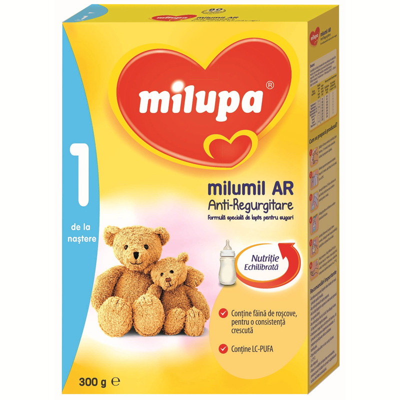 Milupa Lapte praf pentru bebelusi Milumil AR 300 gr