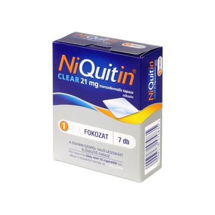 Plasturi transdermici Niquitin Clear 21mg - Pasul 1