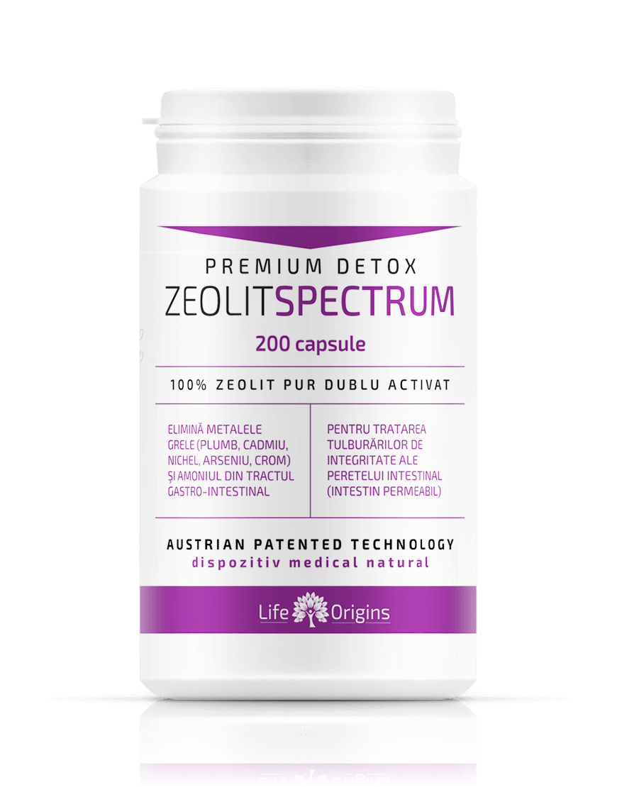 Zeolit Spectrum – capsule pentru detoxifierea organismului – 200 cps