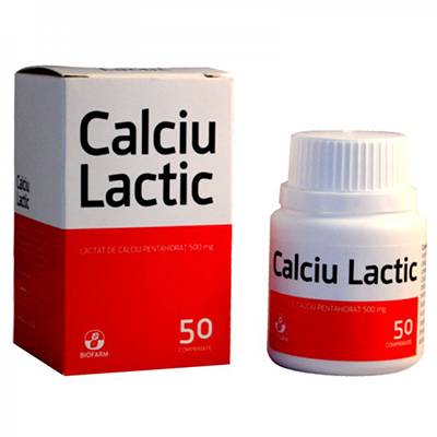 Biofarm Calciu lactic 50 comprimate