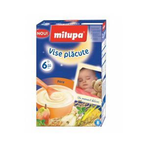 Milupa Cereale cu formula de lapte Vise Placute, cu pere