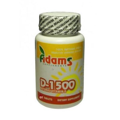 Vitamina D-1500 din ulei de peste x 60 cpr Adams Vision