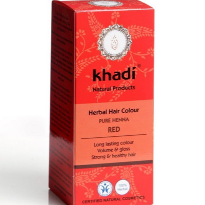 Henna naturala (Rosu) vopsea de par naturala - KHADI