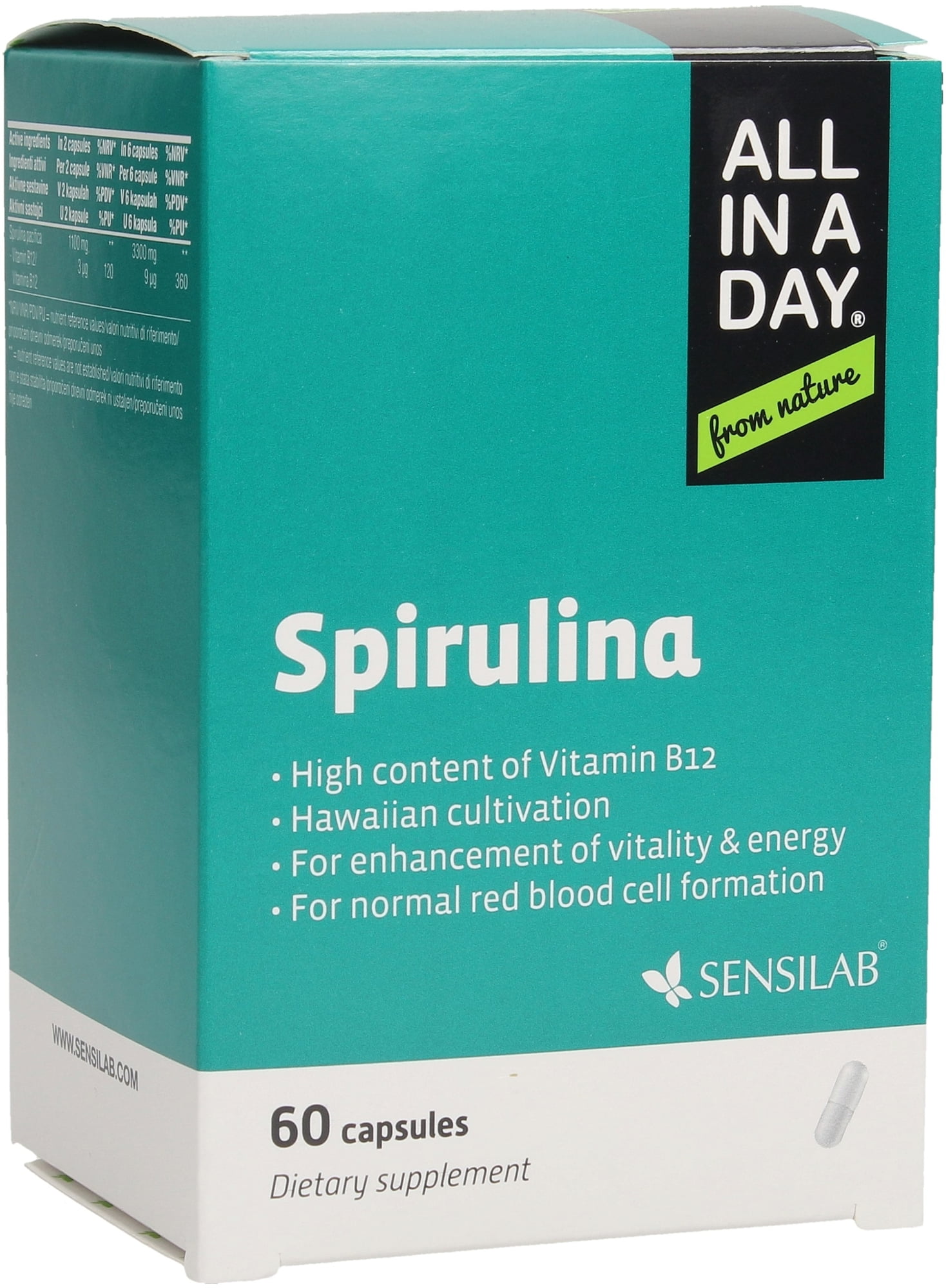 SensiLab ALL IN A DAY Spirulina vitamine