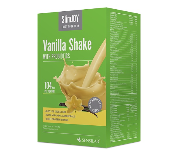 SensiLab SlimJOY Vanilla Shake proteine cu continut de probiotice