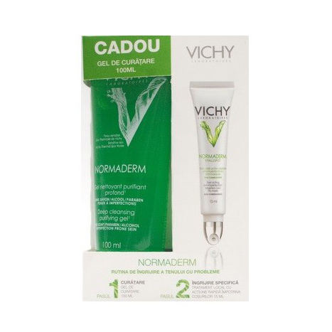 VICHY Normaderm Hyaluspot + Normaderm Gel de curatare CADOU